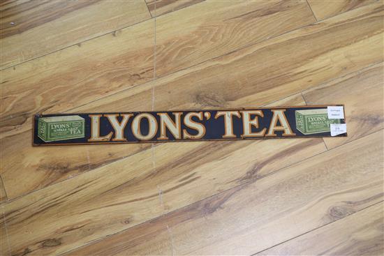 A Lyons Tea printed tin advertising sign